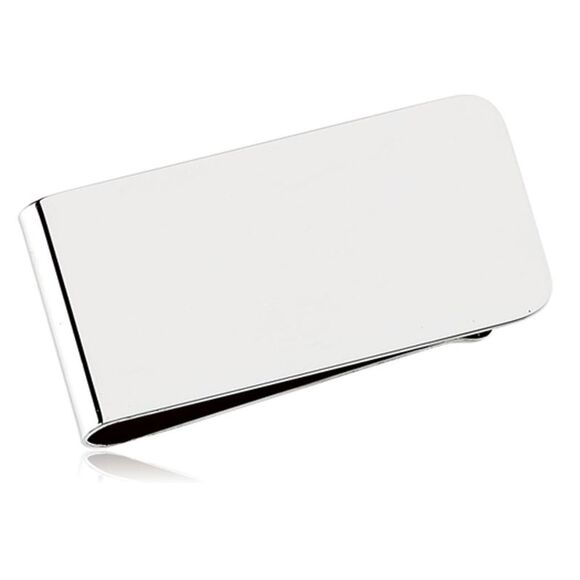 Men's Wide Sterling Silver Money Clip - Picture 1 of 5